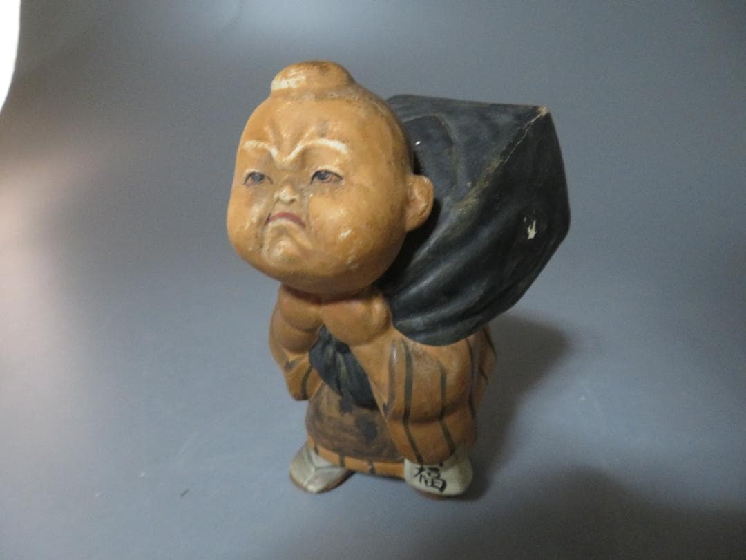 ◆286◆珍品！時代 江戸期 歴史　資料　商売繁盛　人形 陶器　行商