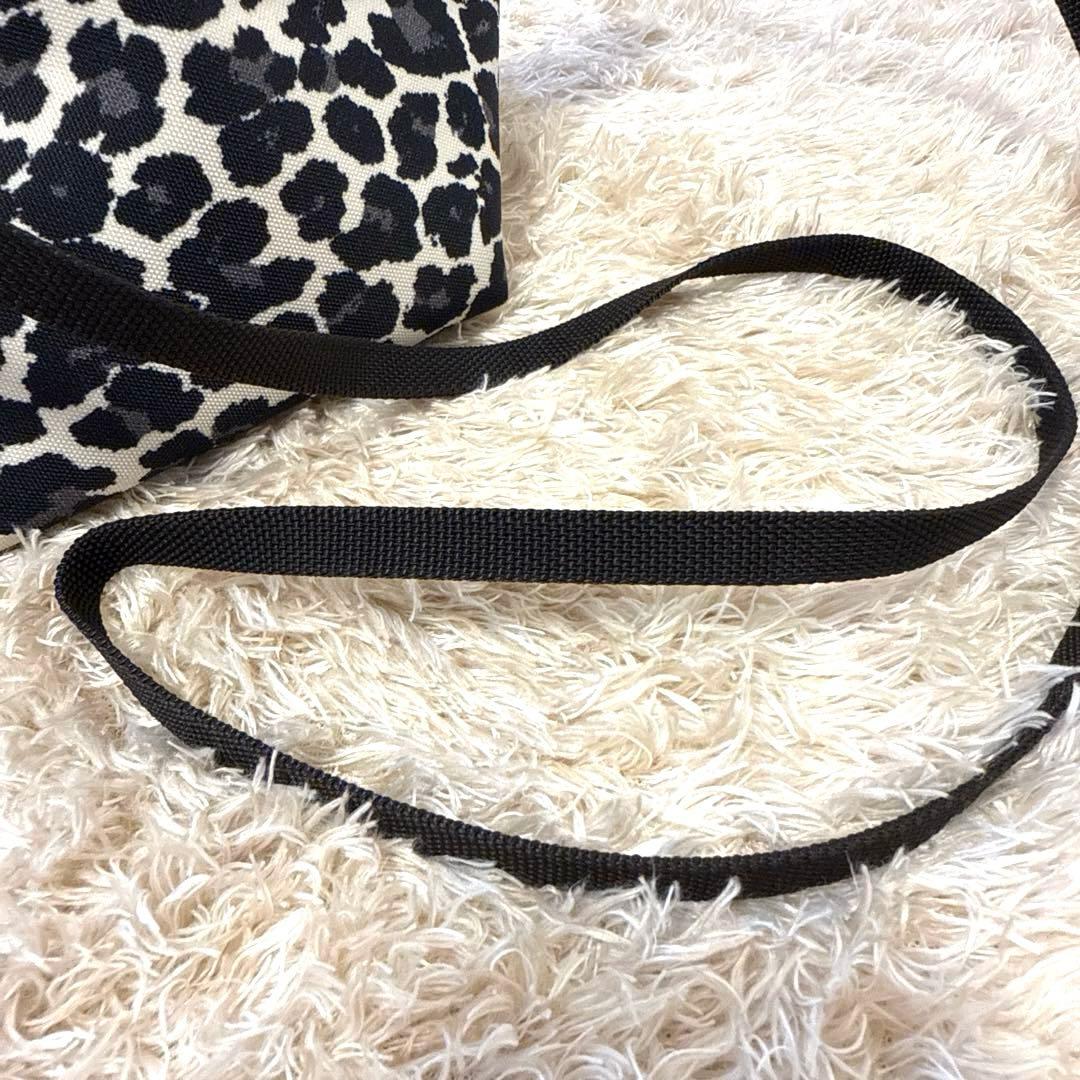 【美品】エルベシャプリエ 舟型ショルダーバッグ S パンサーブラン