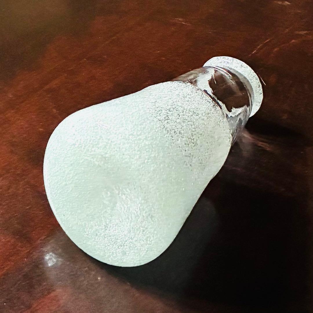 横山秀樹 花入れ 吹きガラス 泡