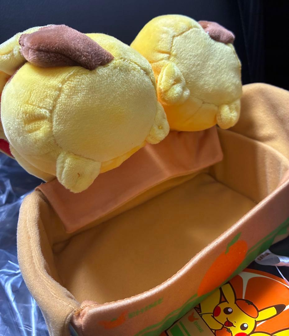 【タグ付き】 ポケモンストア 愛媛 ペアピカチュウ えひめみかん ぬいぐるみ