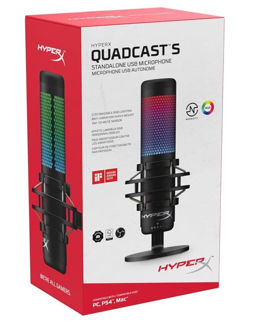 HYPERX コンデンサーマイク LEDライティング