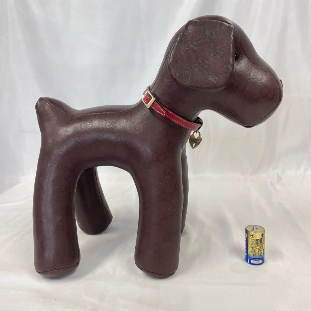 DN-A0580　GUCCI　グッチ　犬　シマ　ぬいぐるみ　ブラウン