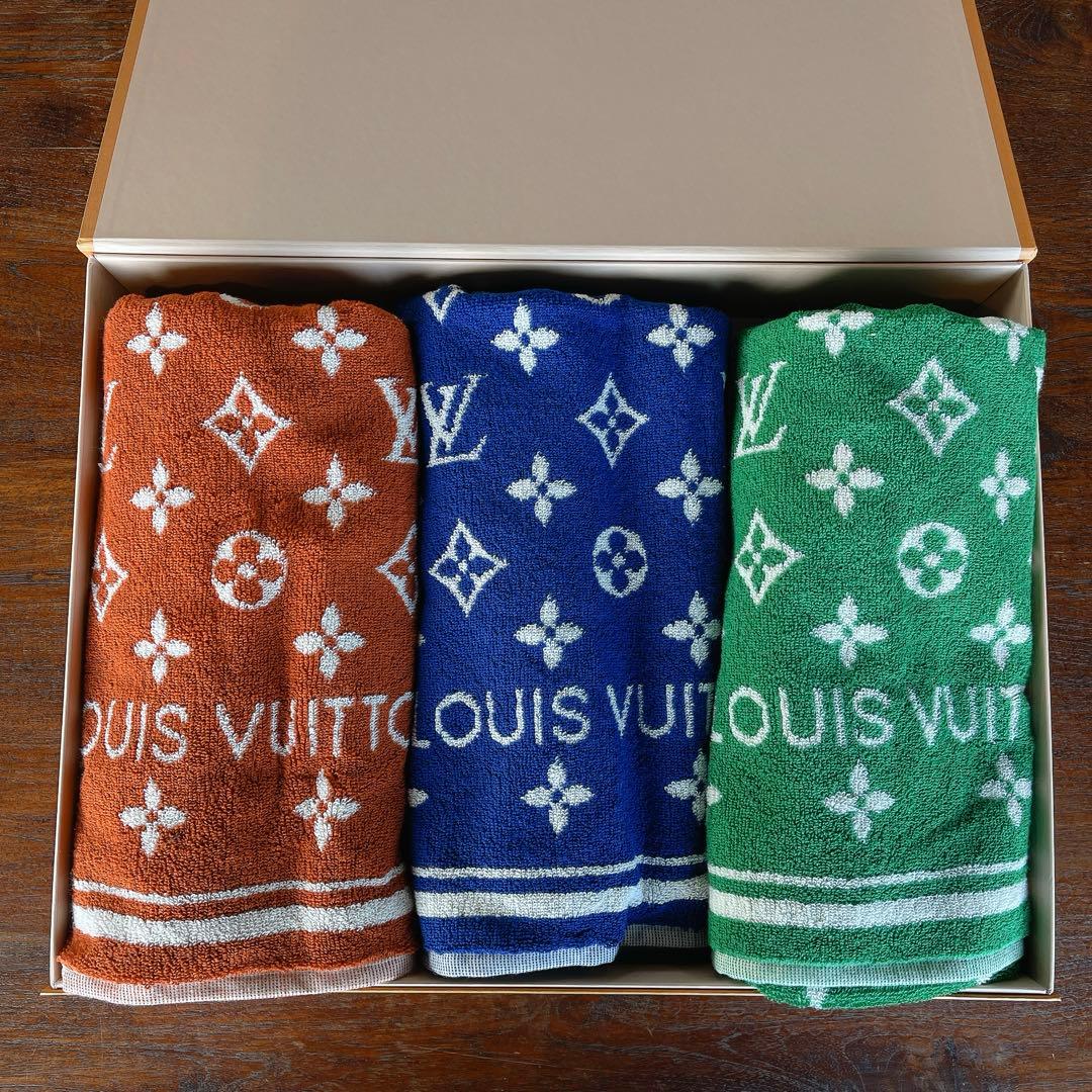 ルイヴィトン セルヴィエットセットLVマッチモノグラム グリーン バス