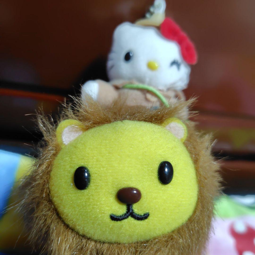 日*4様 レア 動物園 ハローキティ ライオン マスコット キーホルダー