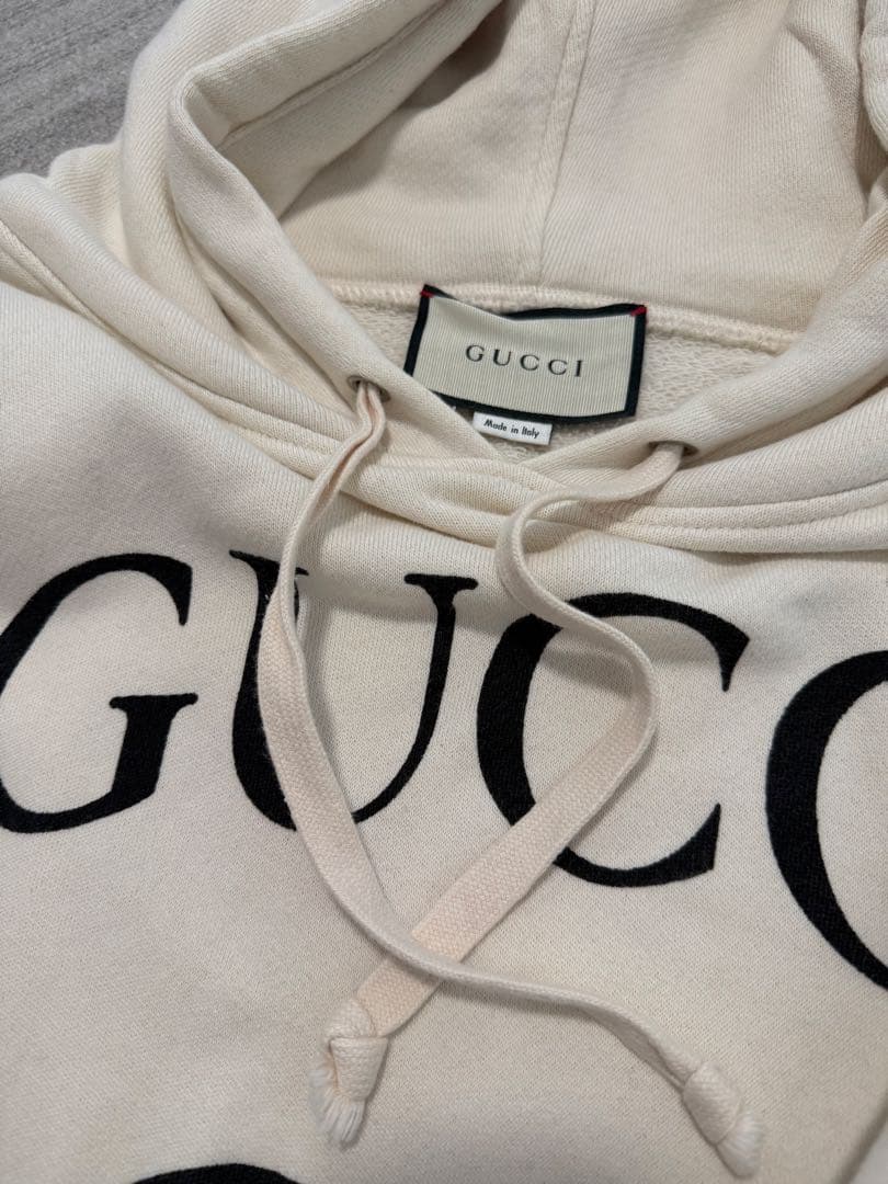 グッチパーカーホワイトメンズL