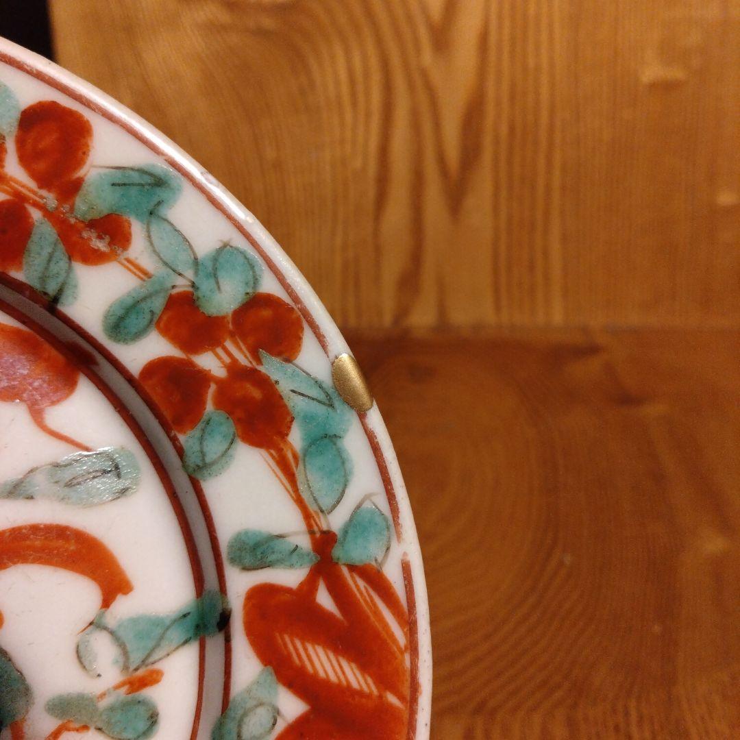 呉須赤絵　仏桑華図　明朝末期　皿