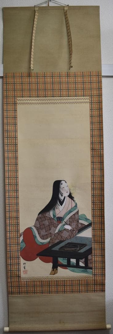 コロナ制圧祈願還元キャンペーン‼文化勲章受章作者・上村松園・美人画・掛軸 コロナ制圧祈願還元キャンペーン‼文化勲章受章作者・上村松園・美人画