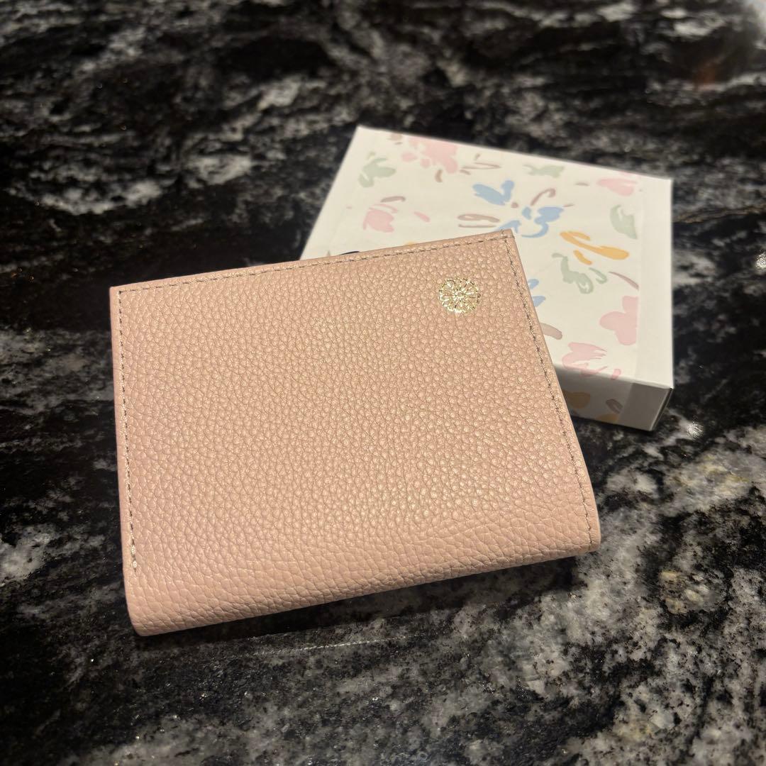 皇居財布 ピンクベージュ 二つ折り財布 牛革 皇居 がま口財布 二つ折り ピンクベージュ 本革 牛革 皇居 財布 がま口