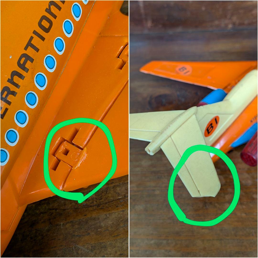 超レア★ブラニフ 航空★古いブリキ＆プラ製／フリクション★日本製★used