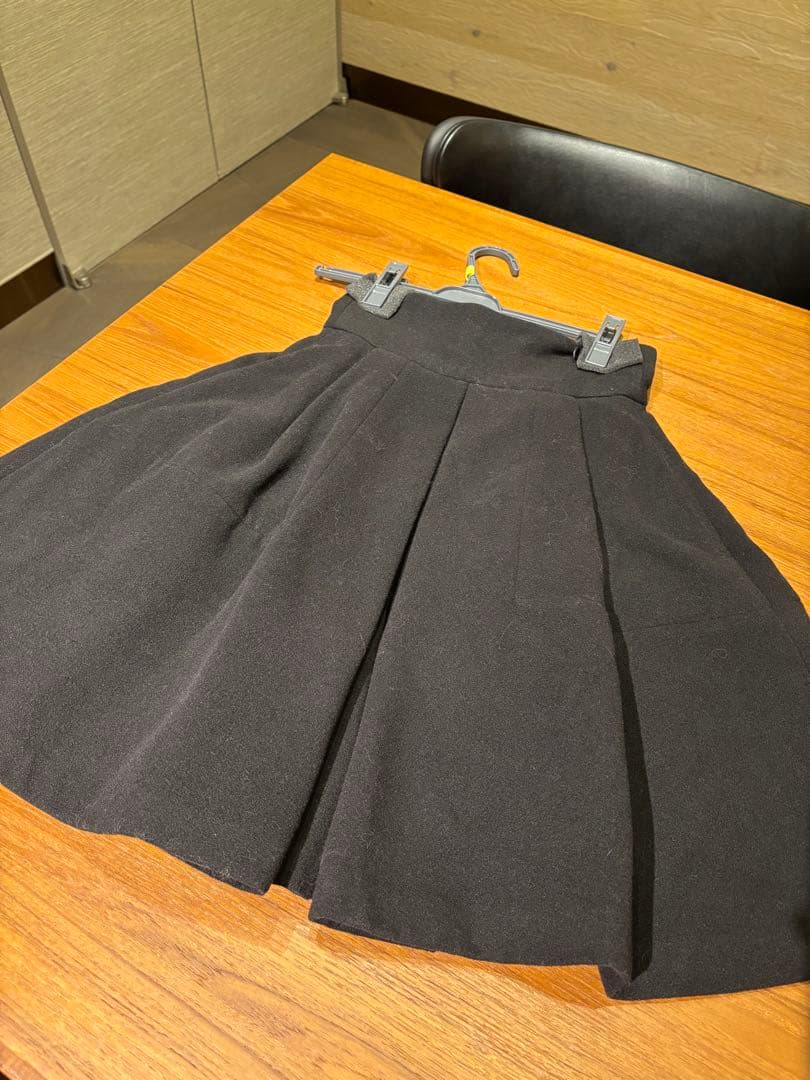 seventenby mihokawahitoウールハイウェストフレアキュロット