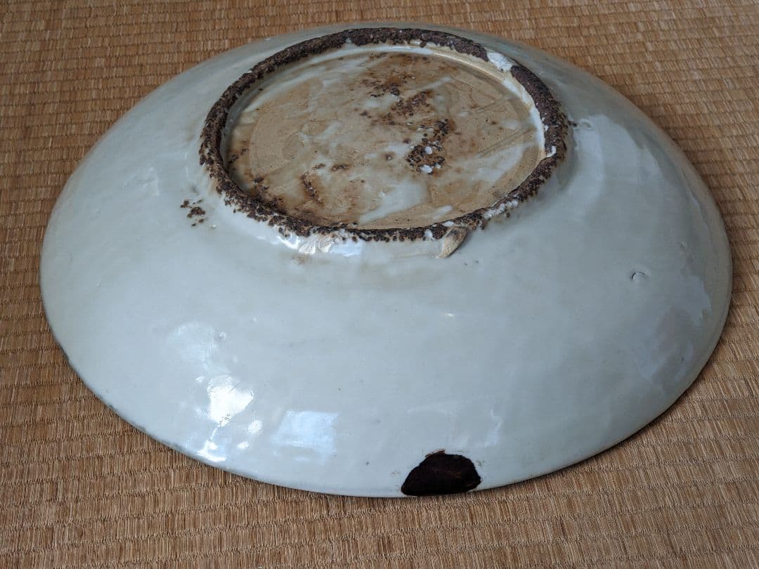 ♢中国陶磁 猿草花文 呉州手 染付大皿 明時代末 漳州