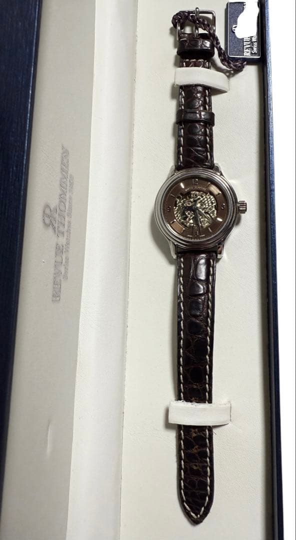 REVUE THOMMEN 両面スケルトン 手巻き腕時計