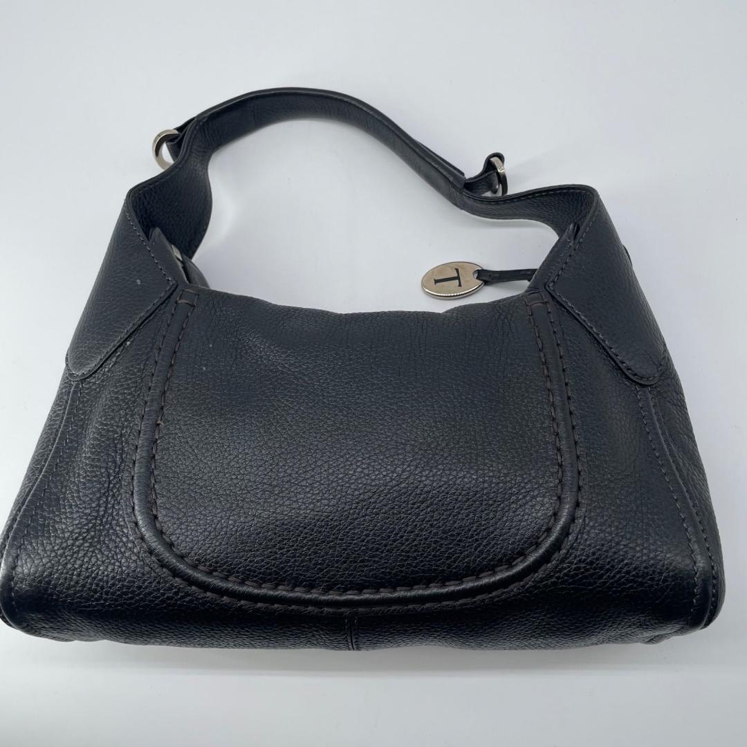 12496✨トッズ ミキー ワンショルダーバッグ 金具 レザー ハンドバッグ