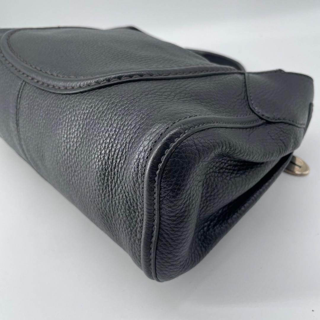 12496✨トッズ ミキー ワンショルダーバッグ 金具 レザー ハンドバッグ