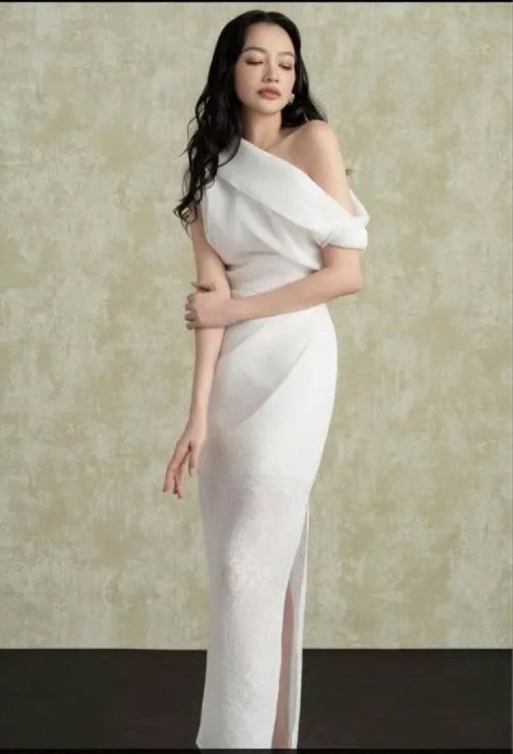 ホワイト ワンショルダー ドレス 【新品タグ付】DeNio MEAN BLVD