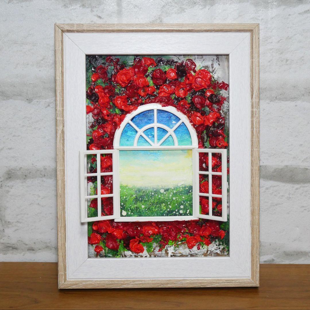 油絵 油彩 油彩画 絵画 絵【窓の先】