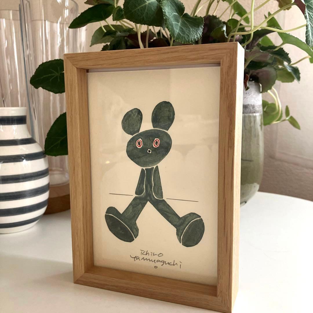 山口一郎 原画 ポストカード テディベア グリーン - メルカリ