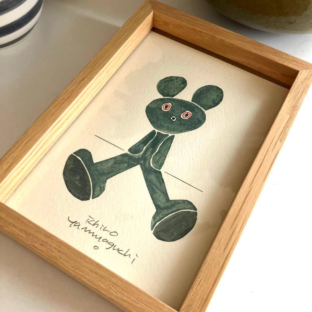 山口一郎 原画 ポストカード テディベア グリーン - メルカリ