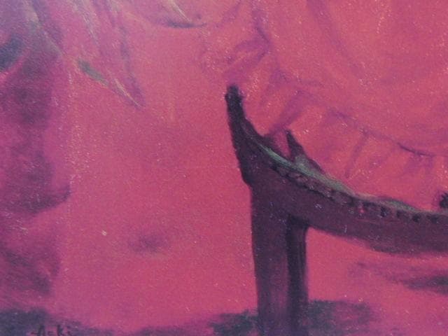 青木純子、【春訪】、希少な額装用画集より、新品額装付