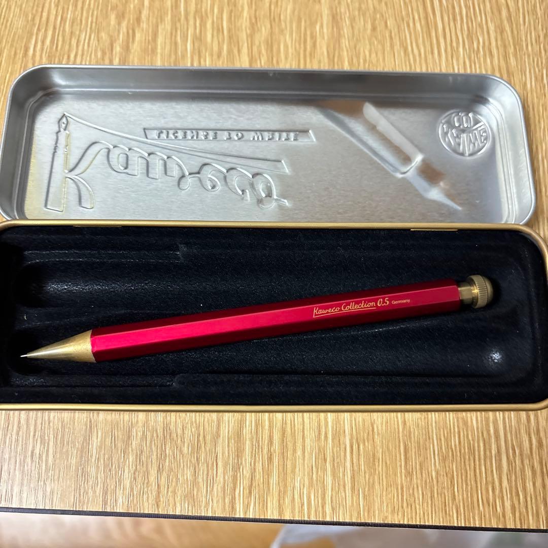 ［貴重］Kaweco 0.5 赤 シャープペンシル クリップ付き