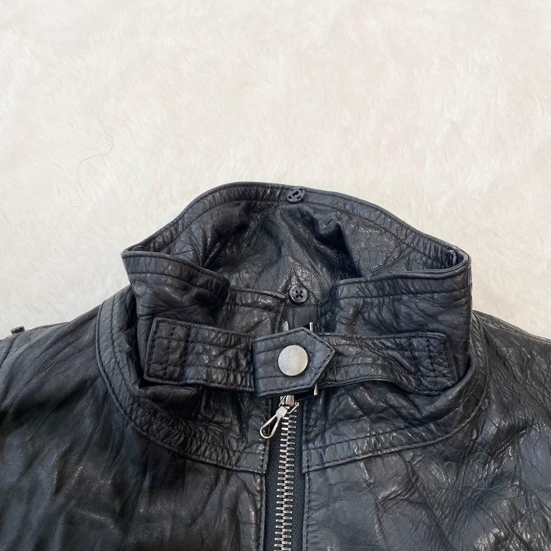 ✨️希少馬革L〜LL相当✨️shellac レザージャケット シングルライダース