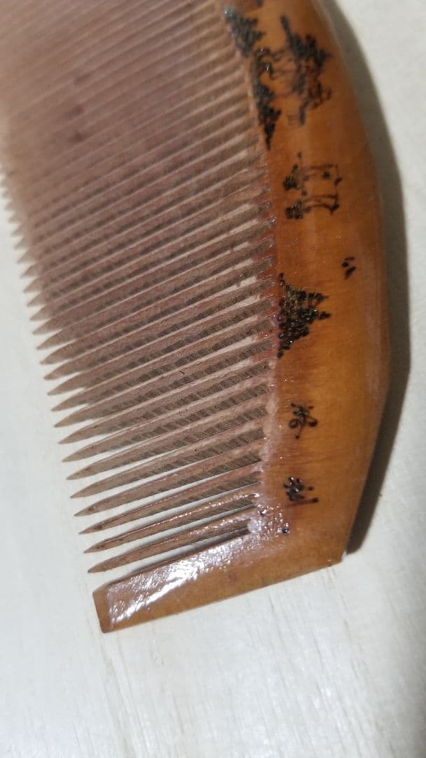 極希少品 中国 アンティーク☆木製彫刻櫛 コレクション品 天然木 古玩