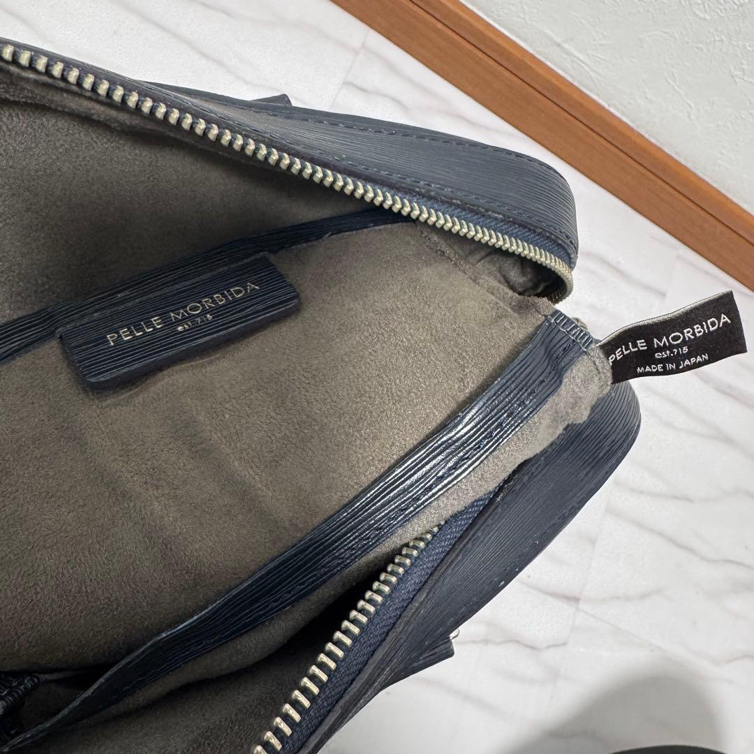 ペッレモルビダ キャピターノ 2wayビジネスバック ネイビー レザー A4PC