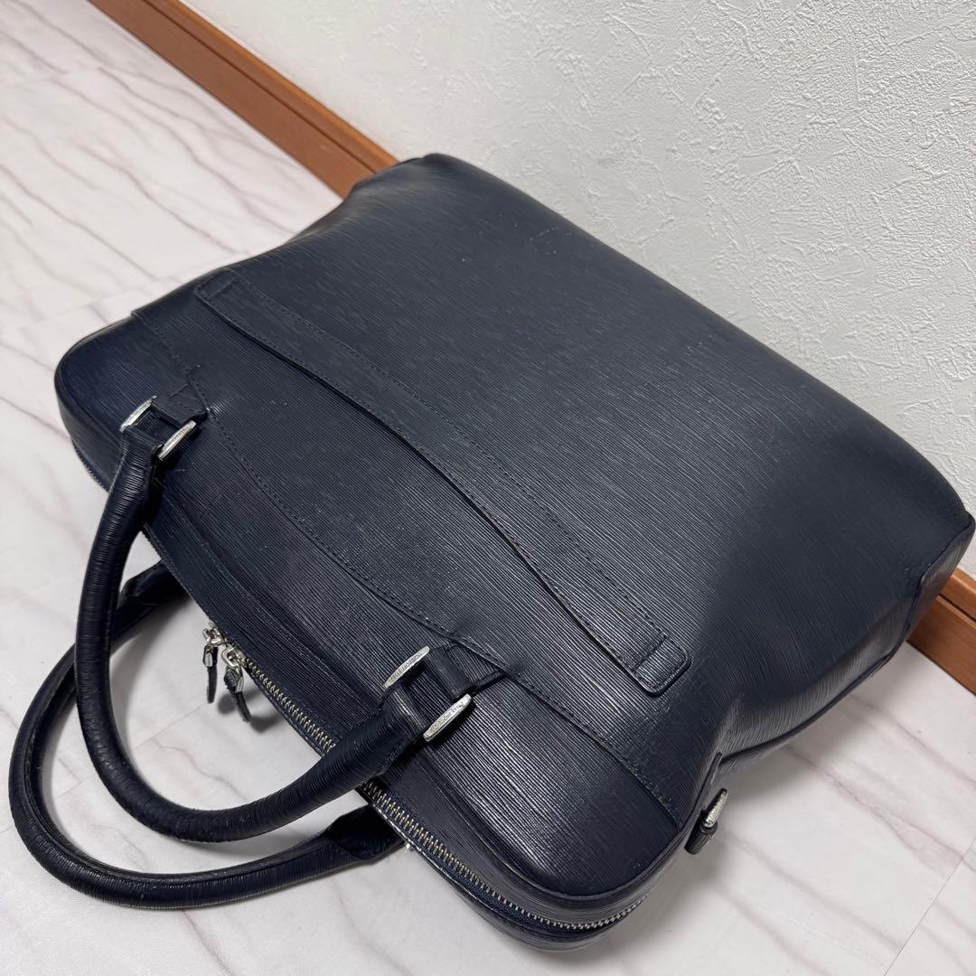 ペッレモルビダ キャピターノ 2wayビジネスバック ネイビー レザー A4PC