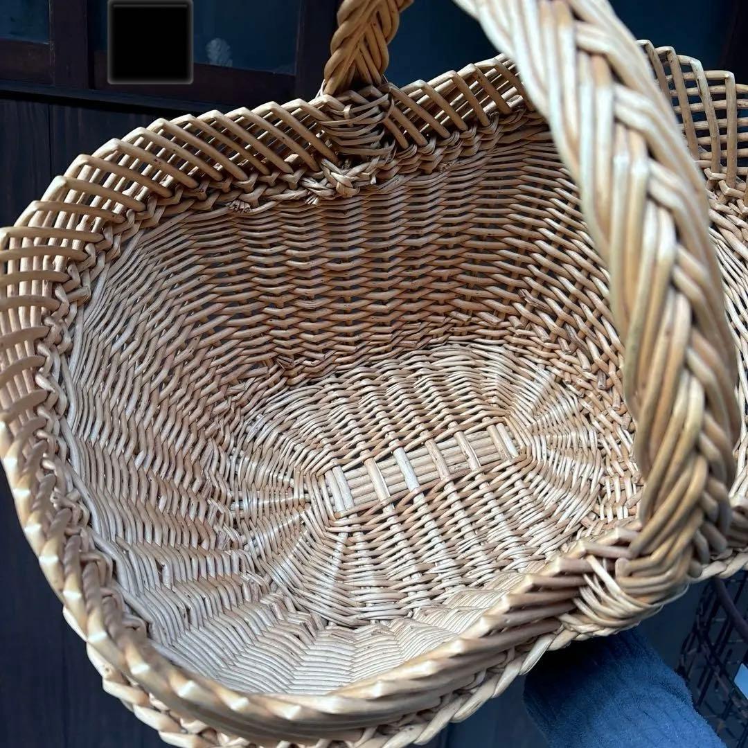 キャトル・セゾンフランス柳バスケットパニエ 1本手付クロスS