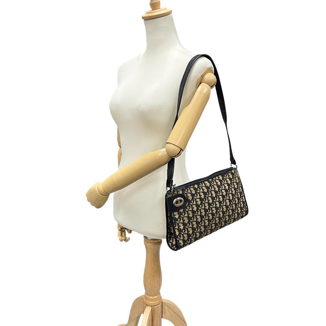 美品 Dior ディオール ショルダーバッグ トロッター ネイビー ヴィンテージ