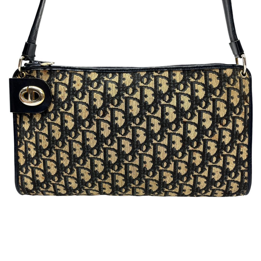 美品 Dior ディオール ショルダーバッグ トロッター ネイビー ヴィンテージ