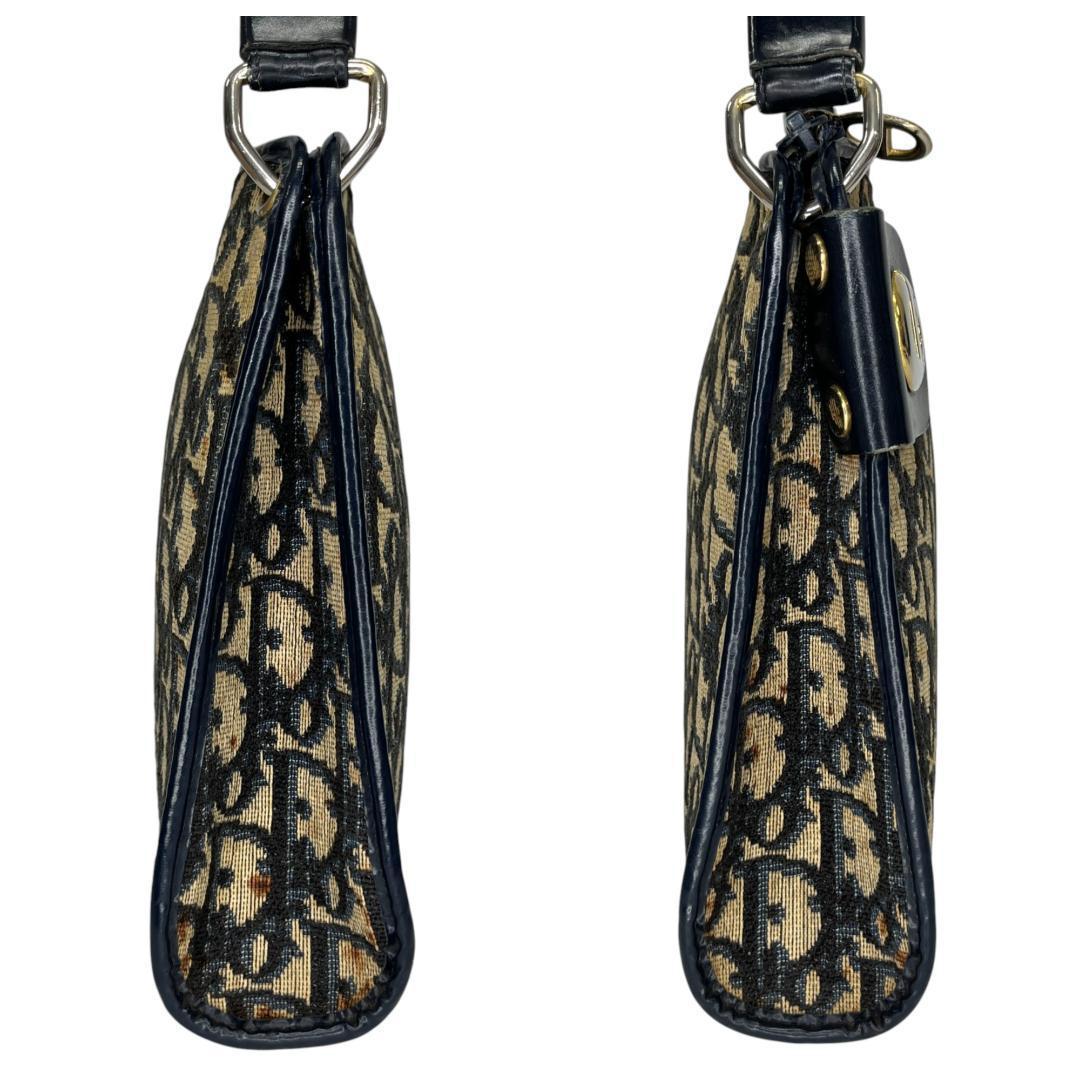 美品 Dior ディオール ショルダーバッグ トロッター ネイビー ヴィンテージ