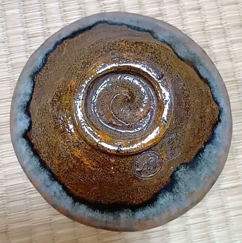 骨董品 茶碗 大樋焼 大樋長楽 造 共箱 抹茶碗 茶道具 長楽 希少 極