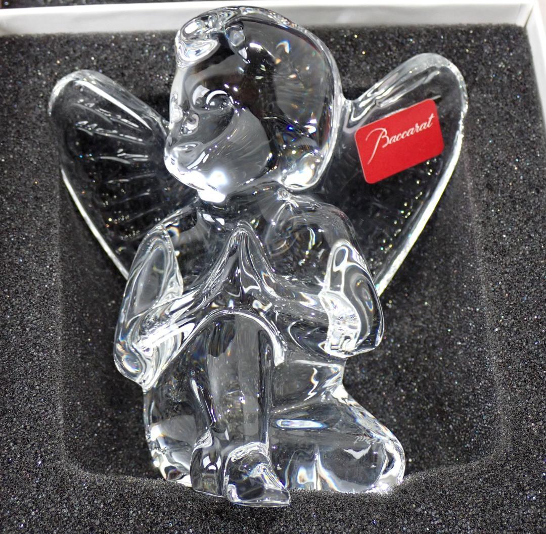 新品 バカラ Baccarat クリスタル エンジェル 天使 置物 箱付き