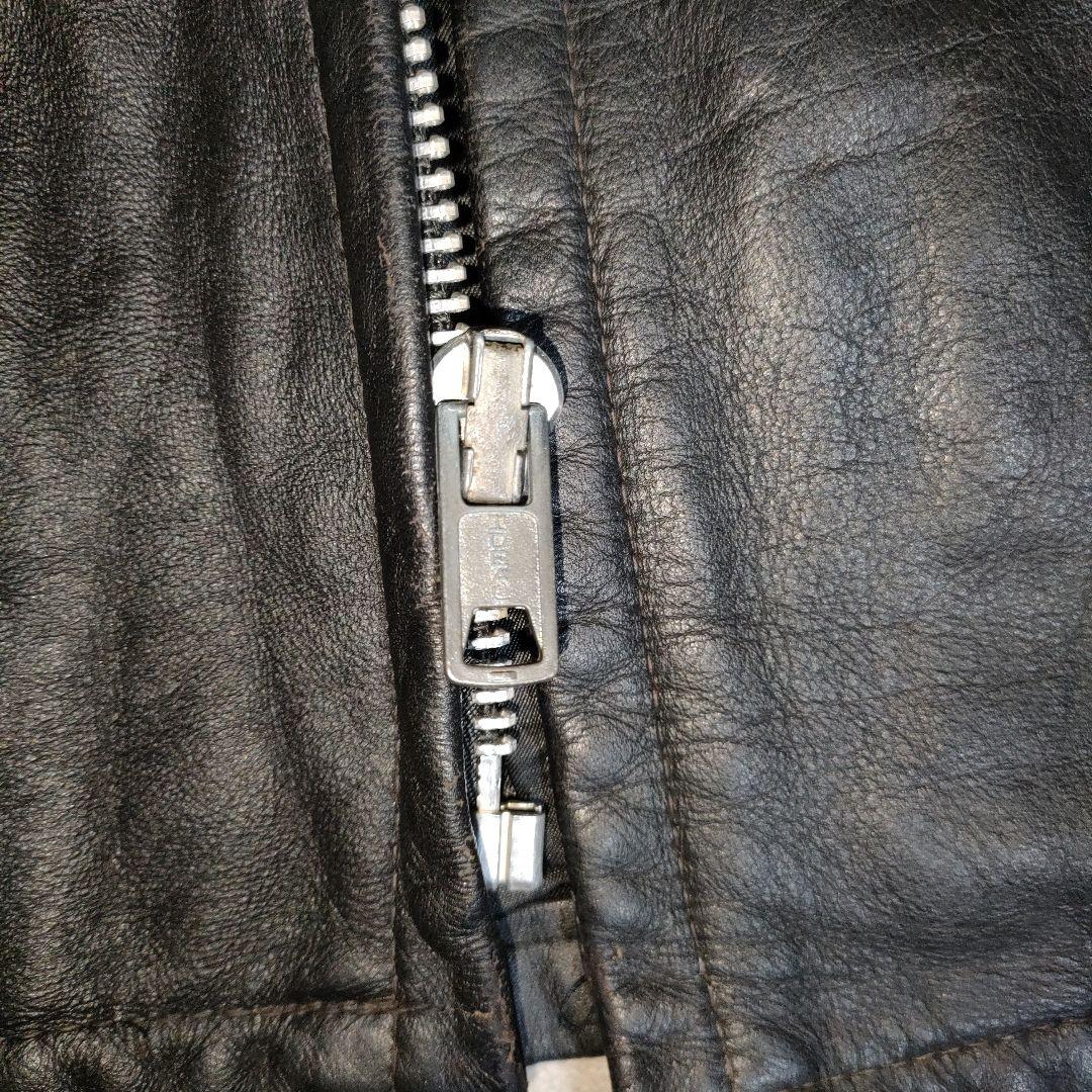 D*A様 人気定番Schot642襟付シングルライダースジャケット38ダメなら交