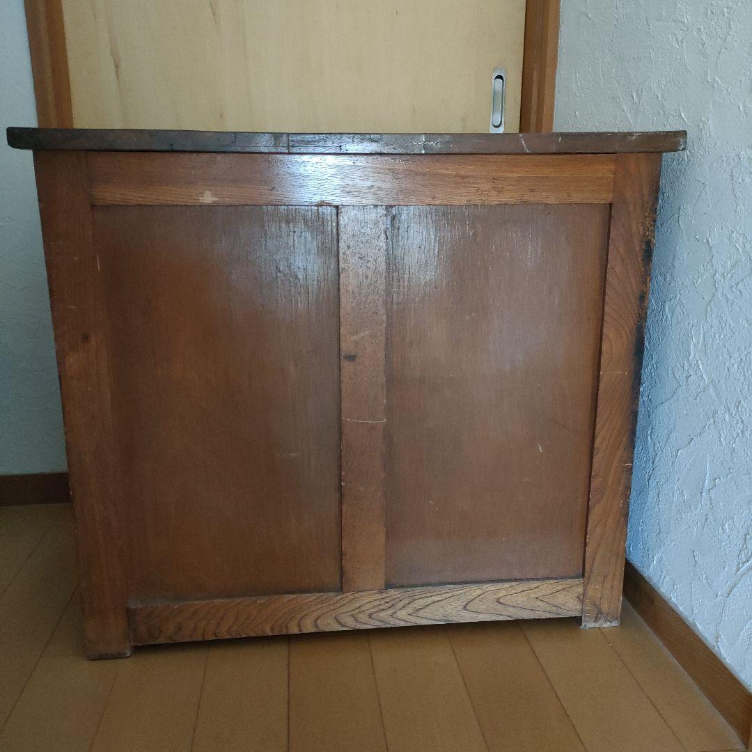 アンティーク サイドチェスト 袖机 書類棚 昭和レトロ
