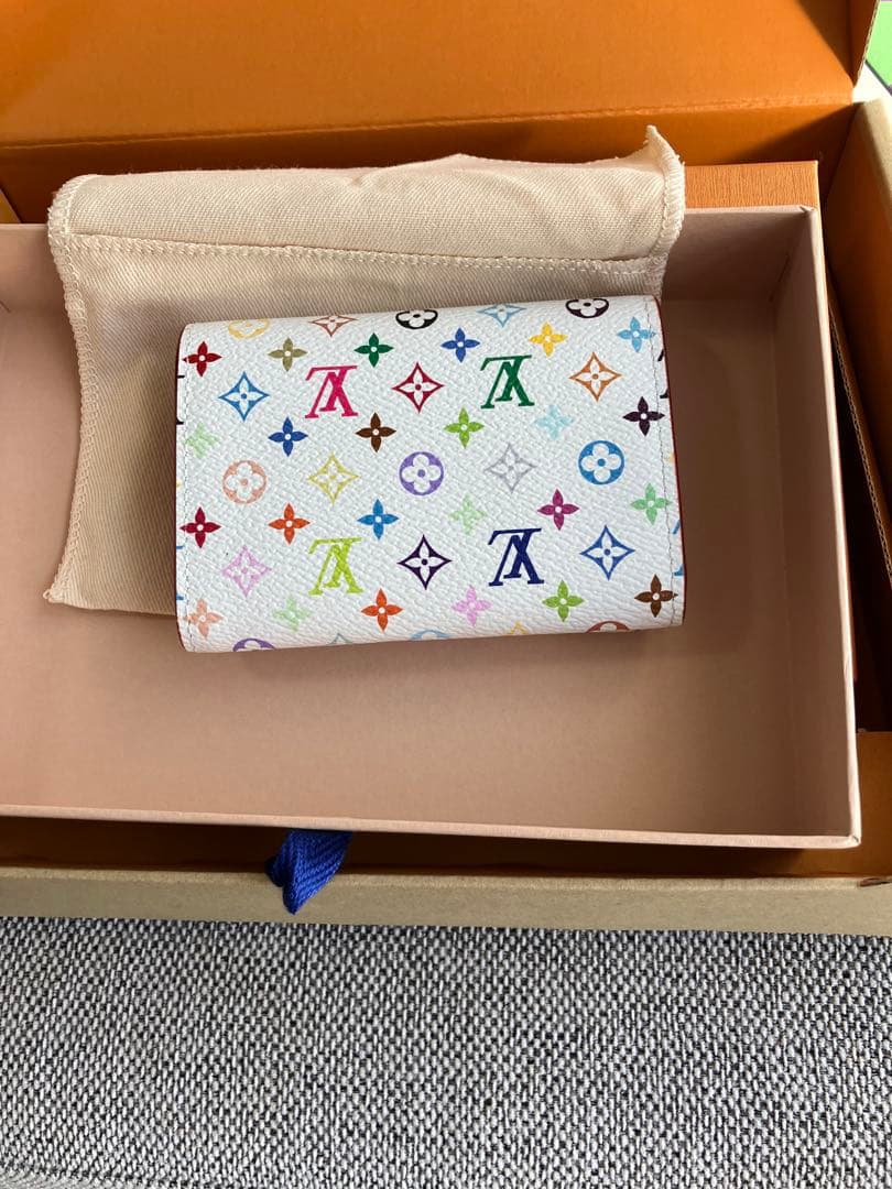 新品★ルイヴィトン ポルトモネロザリ　マルチカラー　村上隆　コラボ