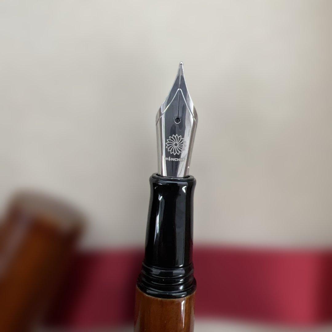 662 WANCHER 万年筆 世界万年筆 会津漆 天然木 (F 細字) 未使用 - メルカリ