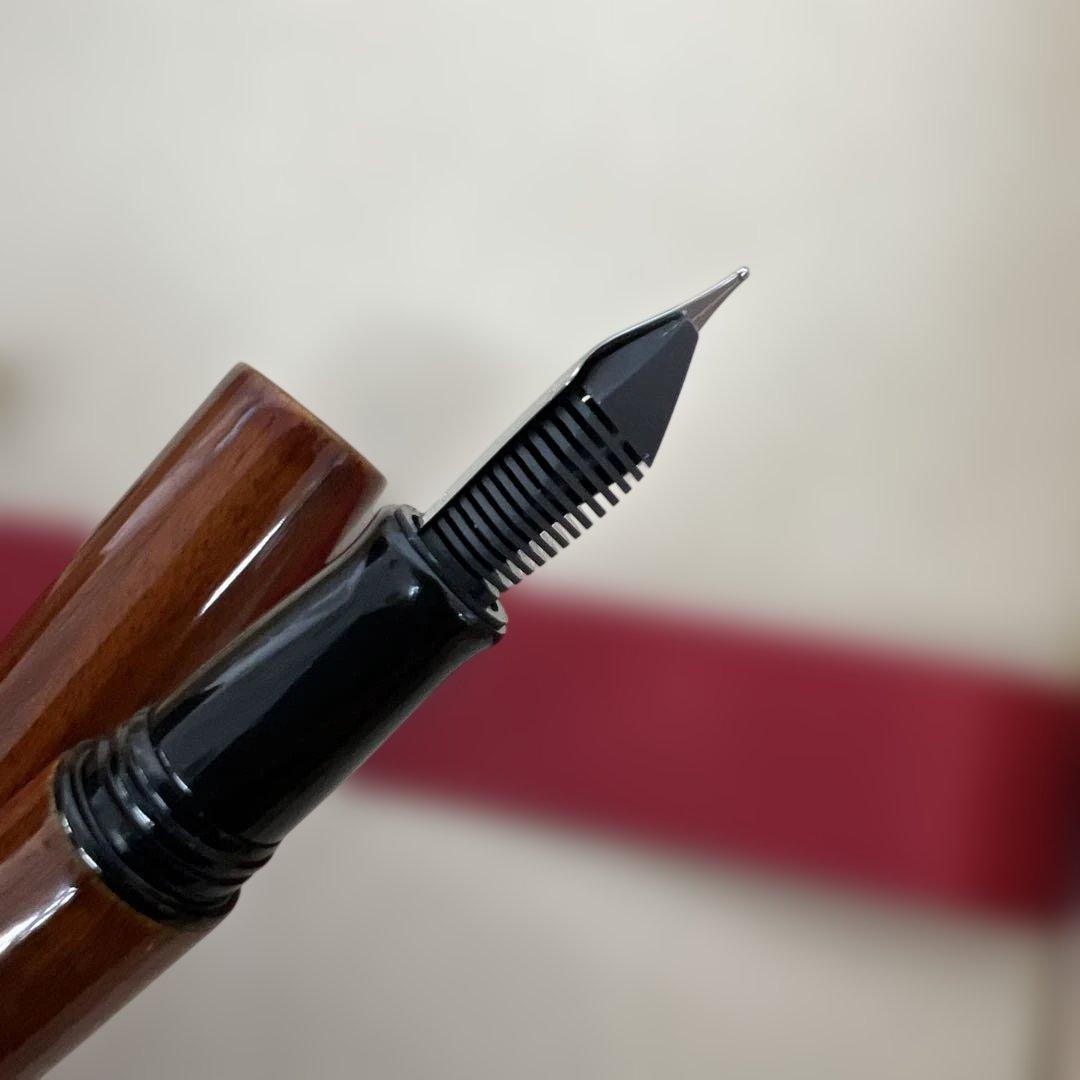 662 WANCHER 万年筆 世界万年筆 会津漆 天然木 (F 細字) 未使用 - メルカリ