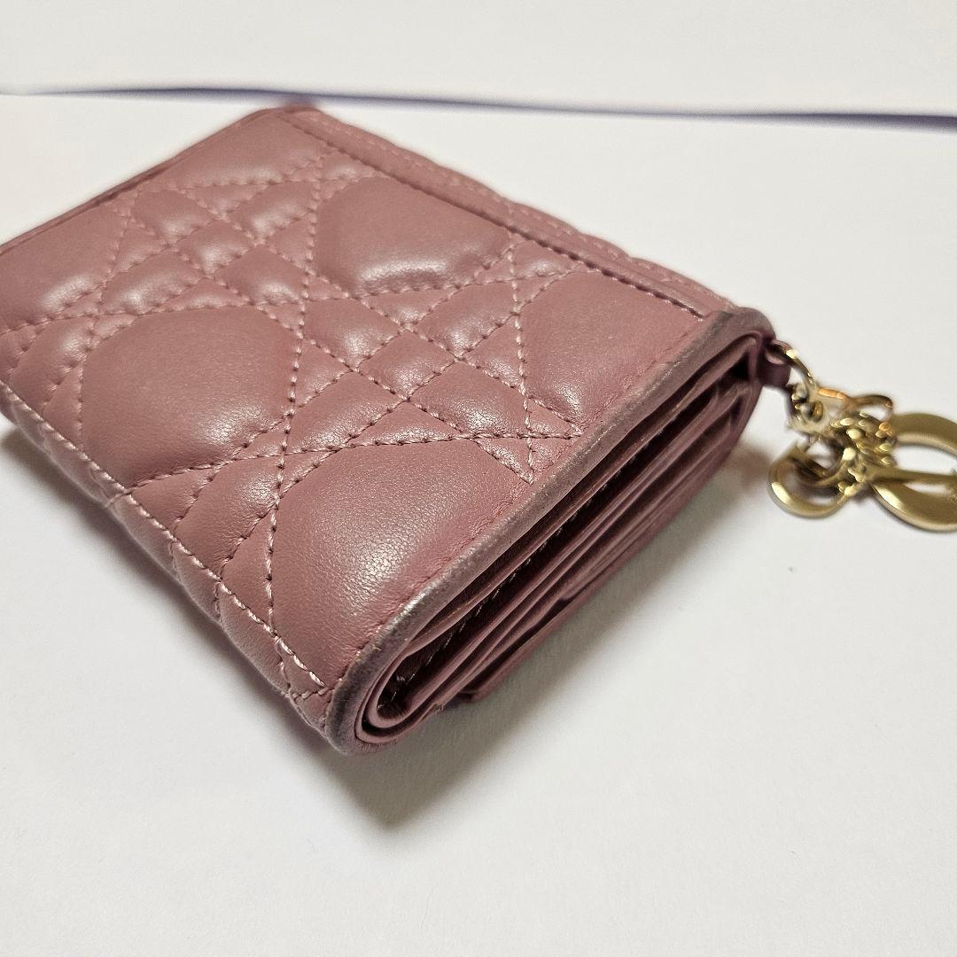 ピンク キルティング 三つ折り財布