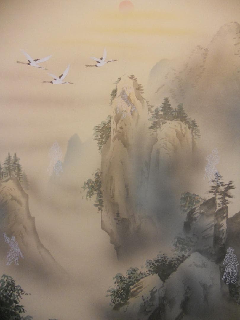 掛け軸 坪内正庵 十二神将守護軸 絹本 希少 軸装 茶道具 掛軸 美品 です。