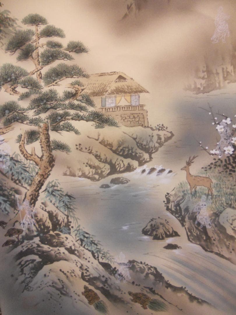 掛け軸 坪内正庵 十二神将守護軸 絹本 希少 軸装 茶道具 掛軸 美品 です。