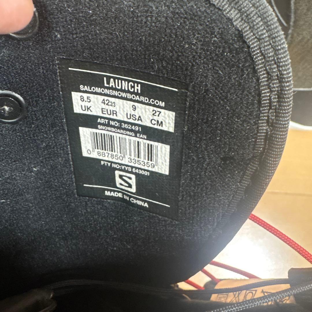Salomon Launch スノーボードブーツ ブラック/レッド