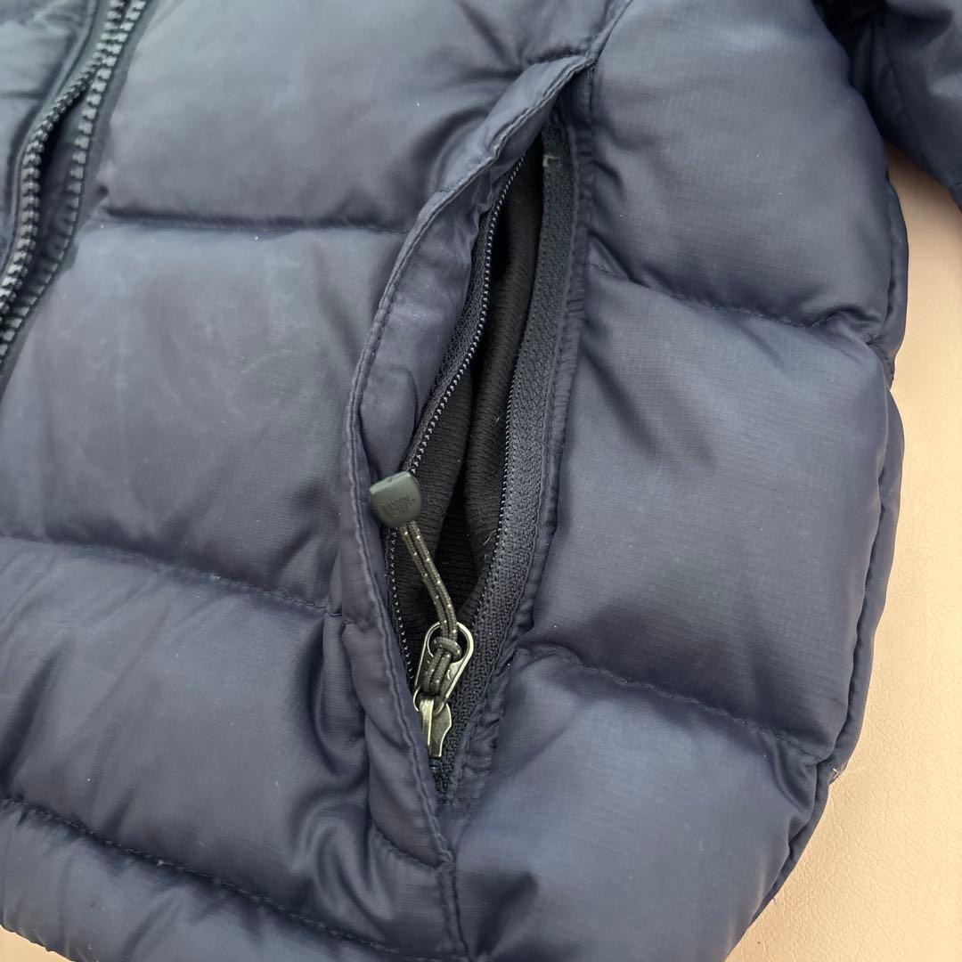 美品 ザノースフェイス ダウン ジャケット アウター キッズ ネイビー 90