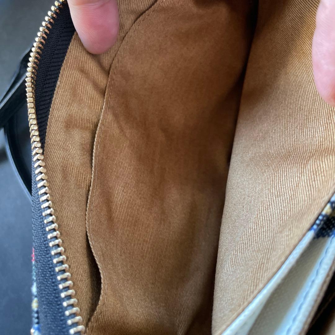 ATAO 未使用 ブーブー チェック柄 ショルダー ポシェット バッグ 財布