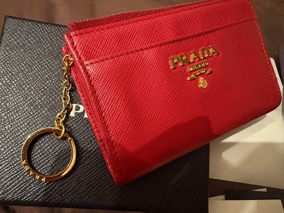 PRADA サフィアーノ　ケース　キーケース　ミニ財布
