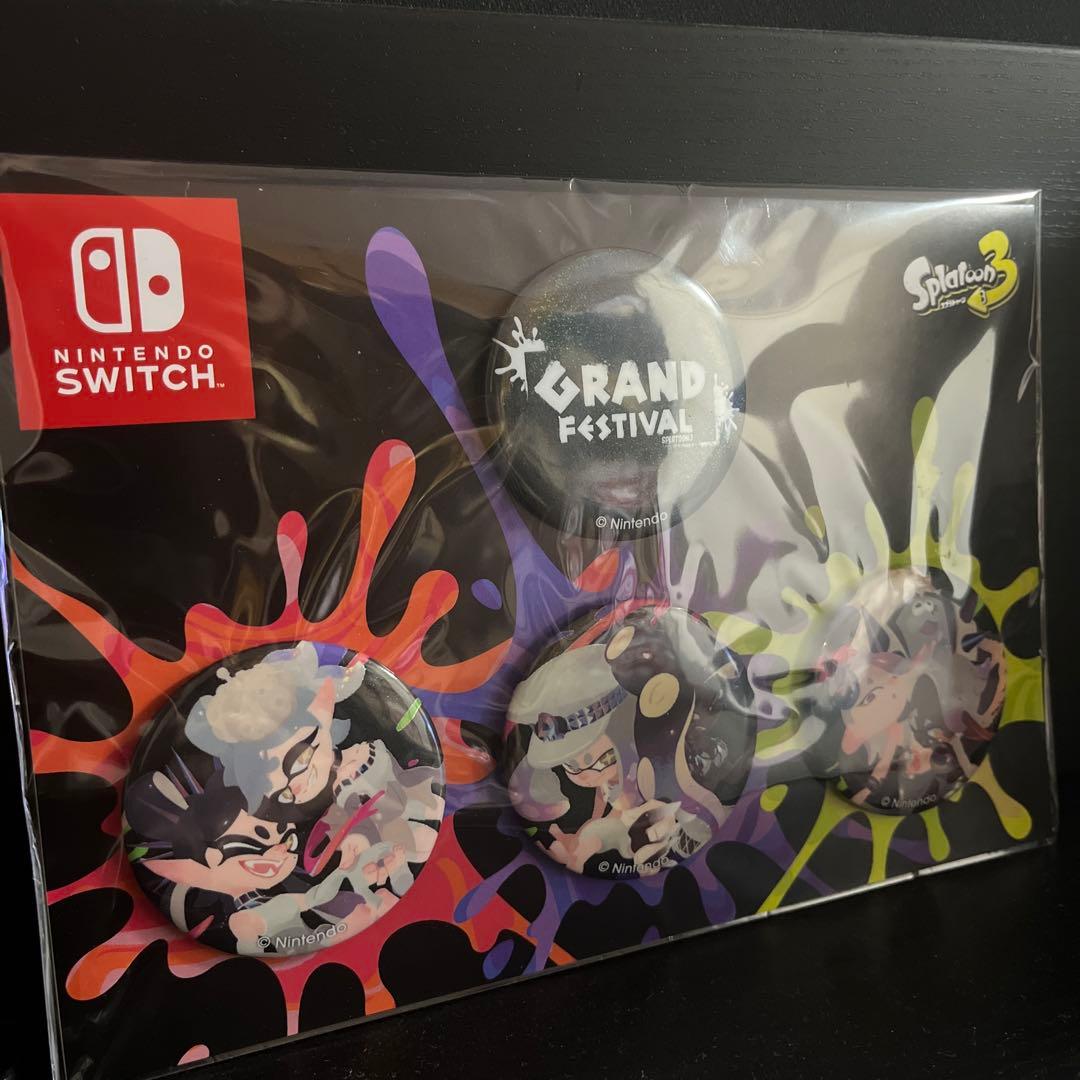 スプラトゥーン3 GRAND FESTIVAL缶バッチ