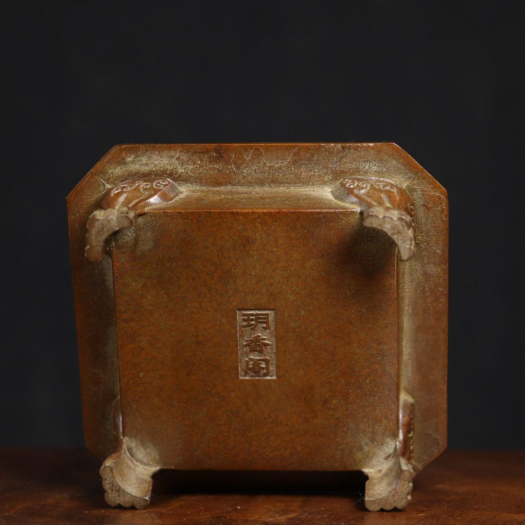 浮彫方香炉 透かし彫り四大神獣炉 獣蓋三体炉 浄化炉