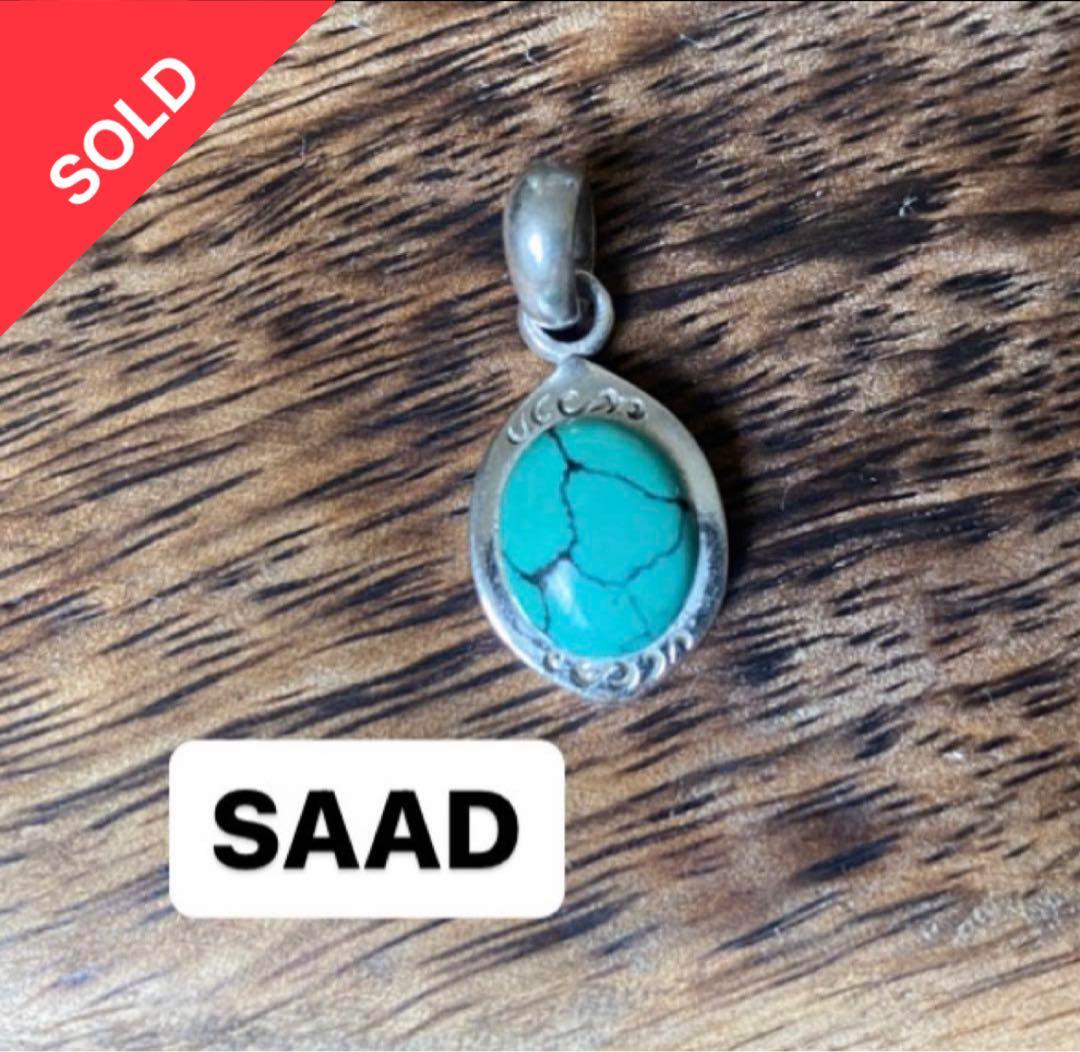 SAAD シルバーネックレス ターコイズペンダント SAAD サード