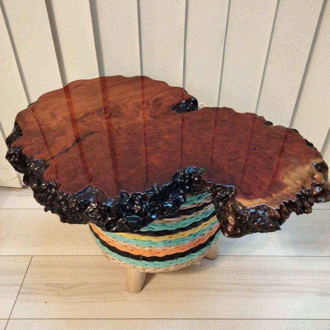 天然木 花梨葡萄杢 1枚板 テーブル